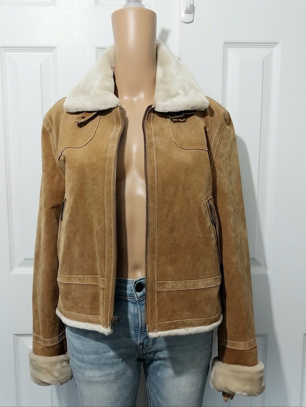 Wilsons Leather Shearling & Suede Jacket, Size L